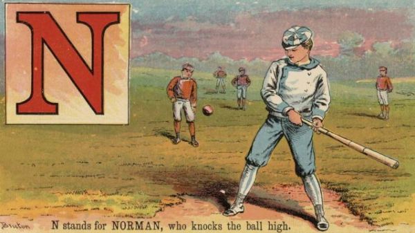 N stands for NORMAN, who knocks the ball high