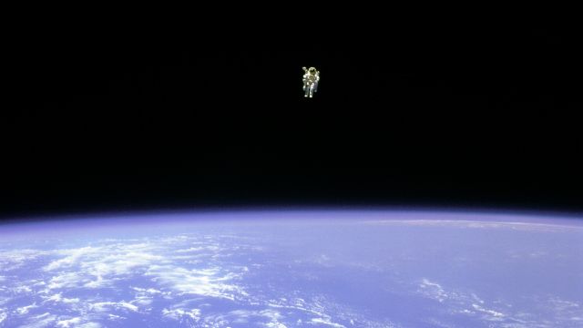 Bruce McCandless Performing The Untethered Space Walk