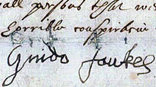 Guy Fawkes Signature On His Confession