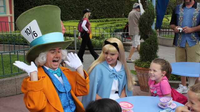 The Mad Hatter And Alice At Disneyland