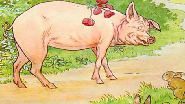 A Happy Pig Looking At You Illustrated By L. Leslie Brooke