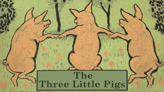 Title Page For The Story Of The Three Little Pigs