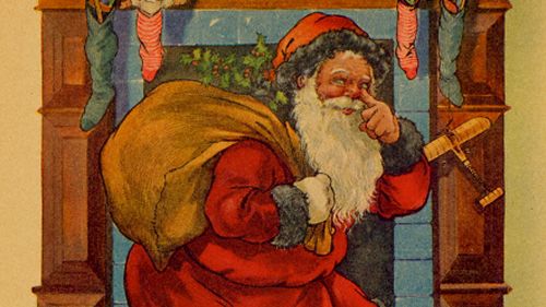 Santa Claus Touching Nose