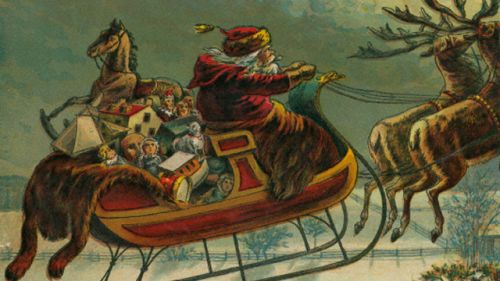 Santa On Sleigh